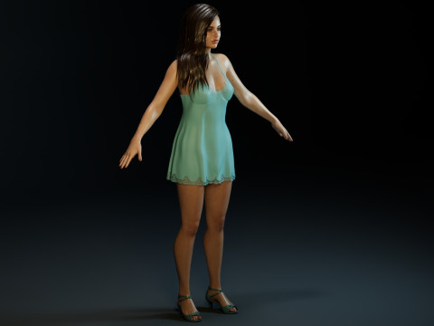 Katherine Langford 3Dモデル