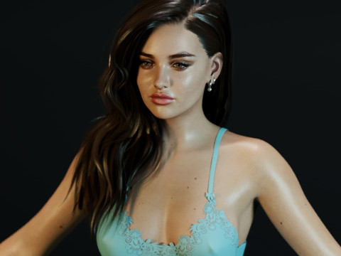 Katherine Langford 3Dモデル