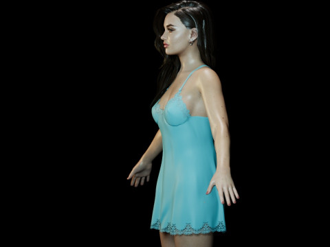 Katherine Langford 3Dモデル
