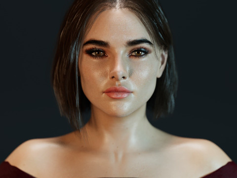 Zoey Deutch 3D Model