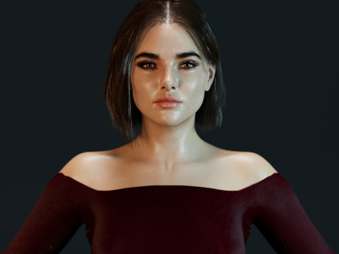 Zoey Deutch 3D Model