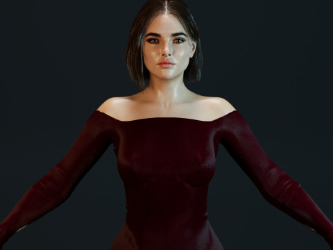 Zoey Deutch 3D Model