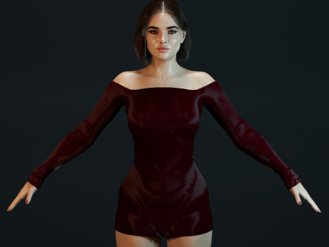 Zoey Deutch 3D Model