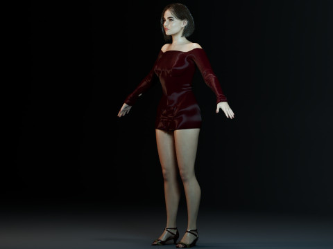Zoey Deutch 3D Model