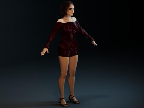 Zoey Deutch 3D Model