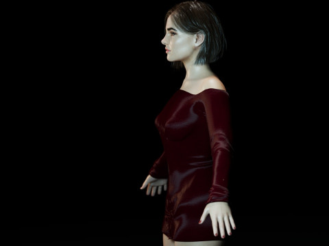 Zoey Deutch 3D Model