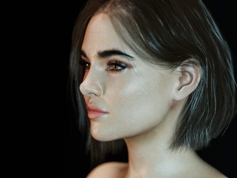 Zoey Deutch 3D Model