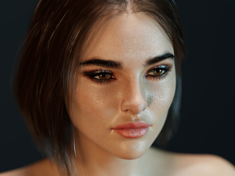 Zoey Deutch 3D Model