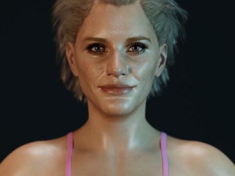 Katee Sackhoff V2 3D 모델