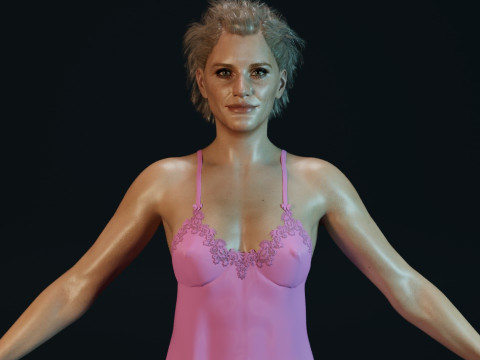 Katee Sackhoff V2 3D 모델