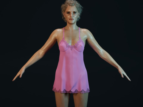 Katee Sackhoff V2 3D 모델