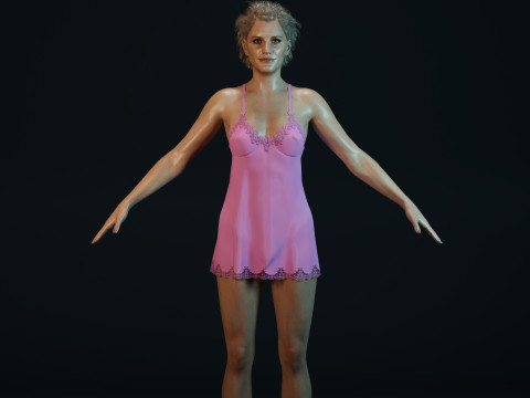 Katee Sackhoff V2 3D 모델
