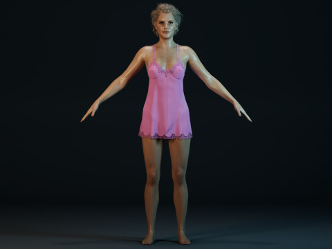 Katee Sackhoff V2 3D 모델
