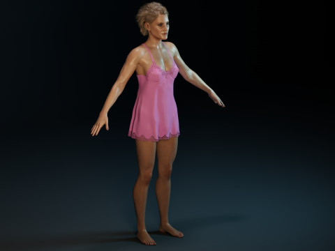 Katee Sackhoff V2 3D 모델