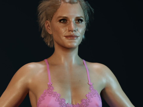 Katee Sackhoff V2 3D 모델
