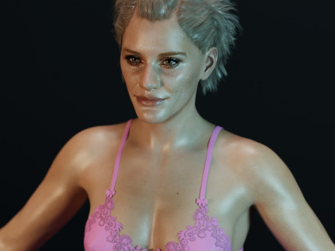 Katee Sackhoff V2 3D 모델