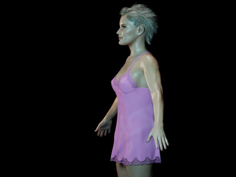 Katee Sackhoff V2 3D 모델