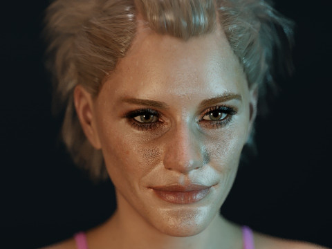 Katee Sackhoff V2 3D 모델
