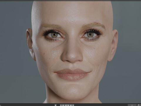 Katee Sackhoff V2 3D 모델