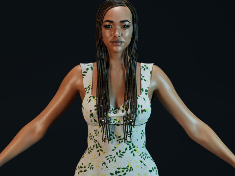 Sonequa Martin-Green Modello 3D