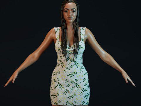 Sonequa Martin-Green Modello 3D