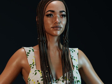Sonequa Martin-Green Modello 3D
