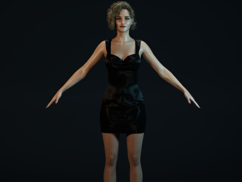 Julia Garner 3Dモデル