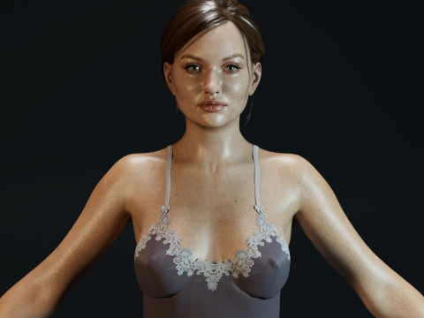 Emily Browning 3D Model