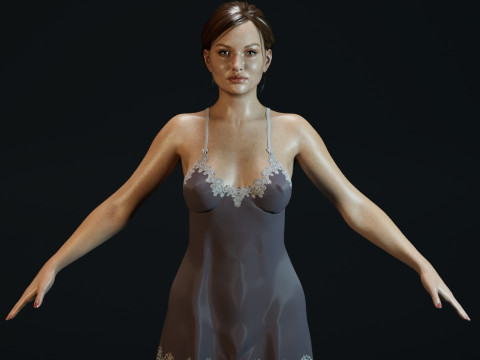 Emily Browning 3D Model
