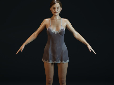 Emily Browning 3D Model