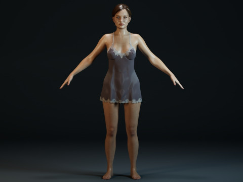 Emily Browning 3D Model