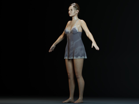 Emily Browning 3D Model