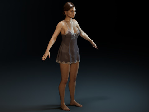 Emily Browning 3D Model