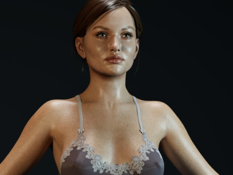 Emily Browning 3D Model