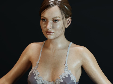 Emily Browning 3D Model