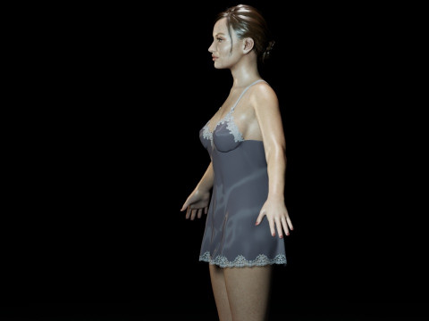 Emily Browning 3D Model
