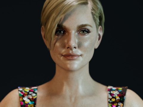 Charlize Theron 3D Model