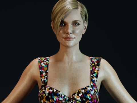 Charlize Theron 3D Model