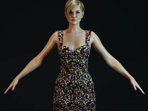 Charlize Theron 3D Model