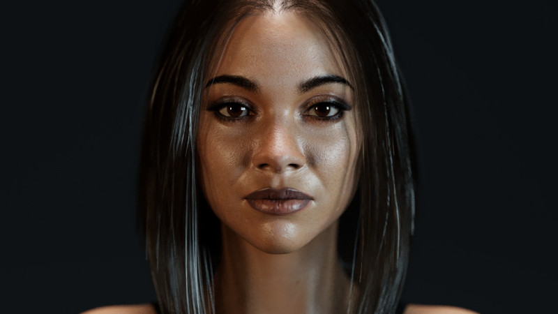 Zoe Saldana 3D Model .c4d .max .obj .3ds .fbx .stl .blend