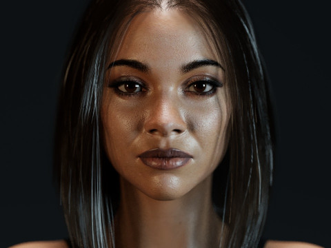Zoe Saldana Modelo 3D