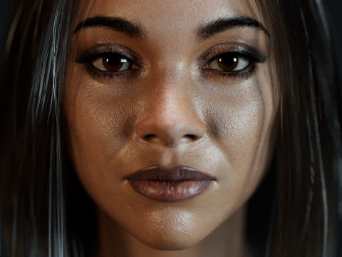 Zoe Saldana 3D Model