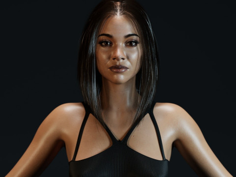 Zoe Saldana 3D Model