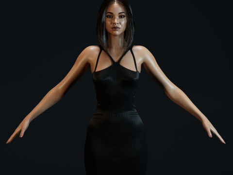 Zoe Saldana 3D Model