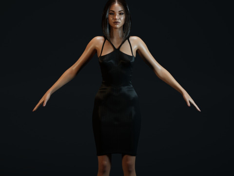 Zoe Saldana 3D Model