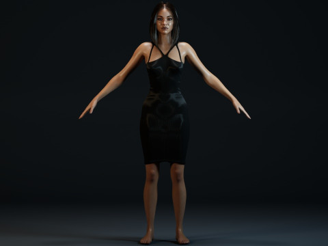 Zoe Saldana 3D Model
