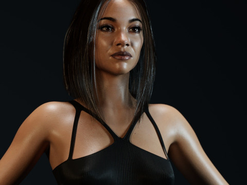 Zoe Saldana 3D Model