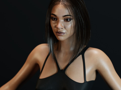 Zoe Saldana 3D Model