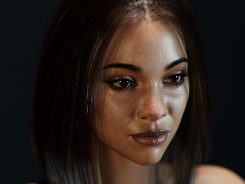 Zoe Saldana 3D Model
