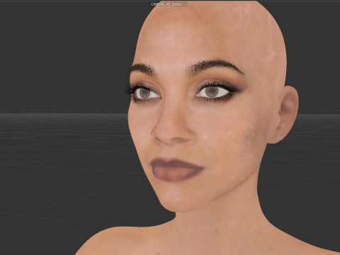 Zoe Saldana 3D Model